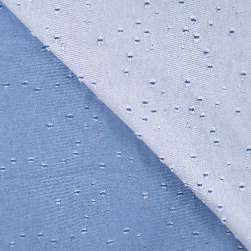 Preview: RESTSTÜCK 0,40m !!! - Jeansstoff - Denim Summer Fransen - blue