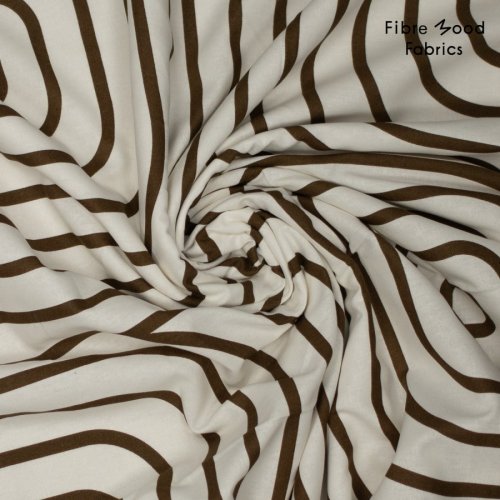 Leinen - abstract blocks - brown/ecru - Fibremood No. 34
