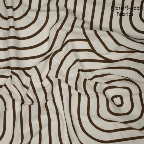 Leinen - abstract blocks - brown/ecru - Fibremood No. 34