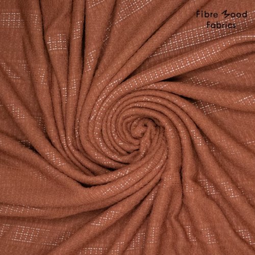 Preview: Lochstrick - uni - brown - Fibremood No. 39