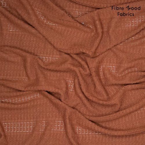 Preview: Lochstrick - uni - brown - Fibremood No. 39
