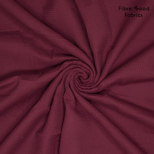 Waffelpique - Baumwolle - aubergine - Fibremood Spezial No. 4