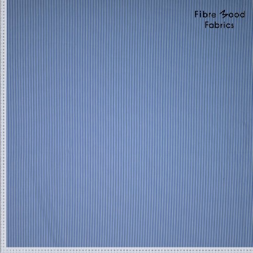 Baumwoll Popeline - stripes - blue/white - Fibremood No. 35