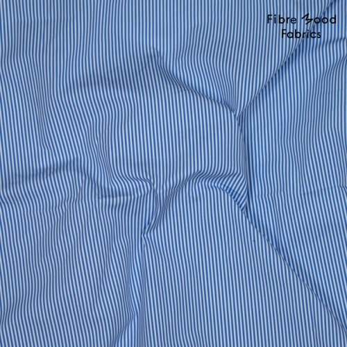 Baumwoll Popeline - stripes - blue/white - Fibremood No. 35