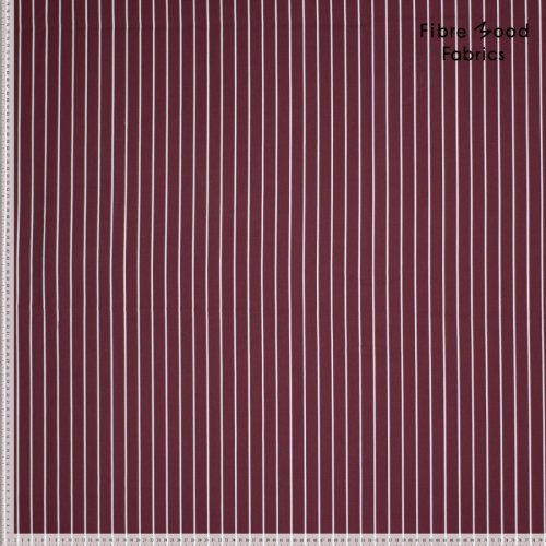 Baumwoll Popeline - stripes - bordeaux - Fibremood No. 35