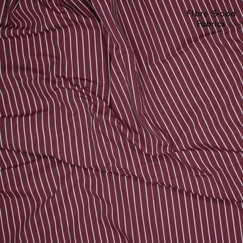Baumwoll Popeline - stripes - bordeaux - Fibremood No. 35