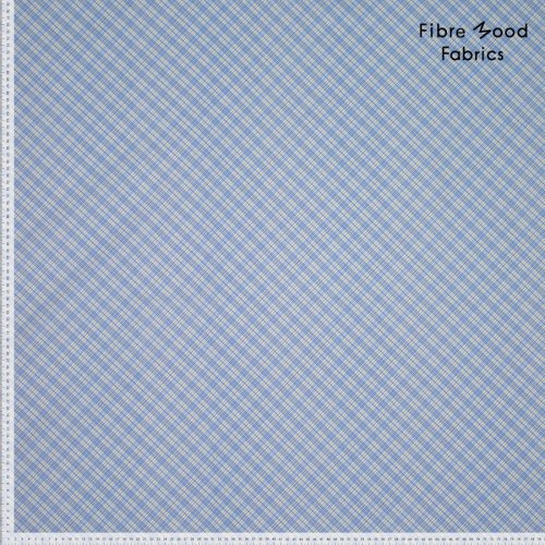 Baumwoll Popeline - check - blue/white - Fibremood No. 35