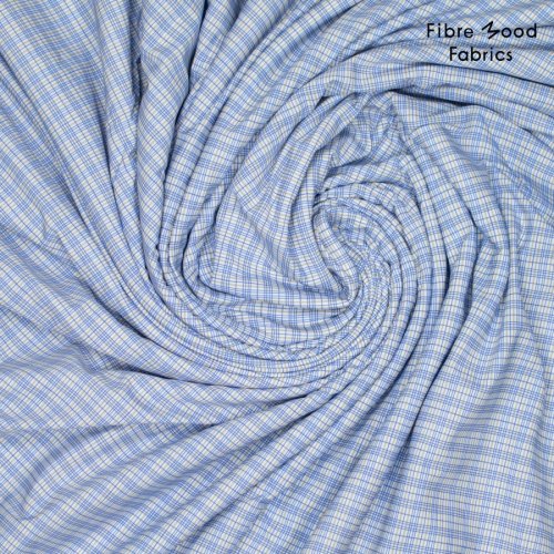 Baumwoll Popeline - check - blue/white - Fibremood No. 35