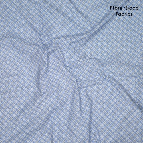Baumwoll Popeline - check - blue/white - Fibremood No. 35