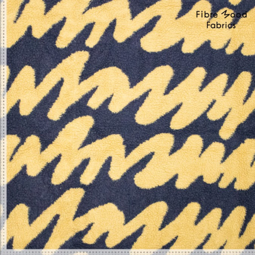 Teddyplüsch - Weave - dunkelblau/oliv - Fibremood Special No. 5