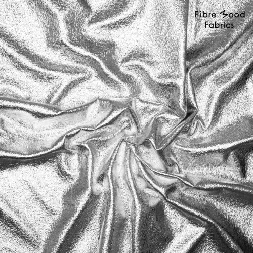 Preview: Folienstoff - crackle brushed - silber - Fibremood No. 36