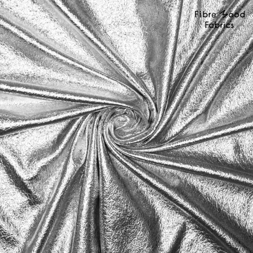 Preview: Folienstoff - crackle brushed - silber - Fibremood No. 36