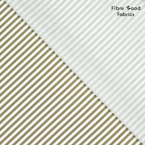 Preview: Baumwoll Popeline - Streifen - oliv - Fibremood No. 36