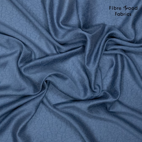 RESTSTÜCK 0,60m !!! - Tencel™ - Crinckle Jacquard - blue - Fibremood No. 38