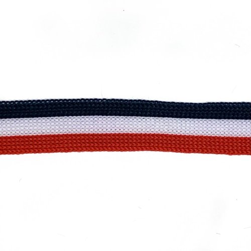 Stripes - unelastisch - 15mm - rot/weiß/dunkelblau