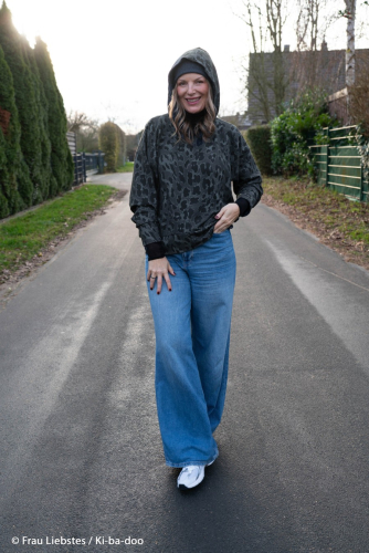 Preview: Modal French Terry - Leo - schwarz/anthrazit - Swafing by Kibadoo