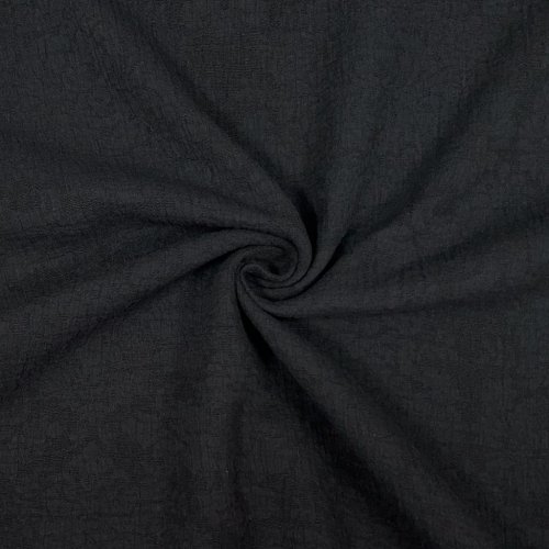 Baumwoll Leinen Jacquard - Erica - black