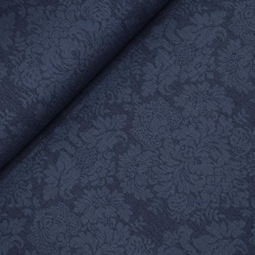 Baumwoll Leinen Jacquard - Erica - denim