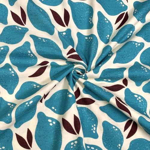 Preview: RESTSTÜCK 0,30m !!! - Bio Jersey - Limone - Col. 04 - türkis - Al Lago - Hamburger Liebe - Albstoffe