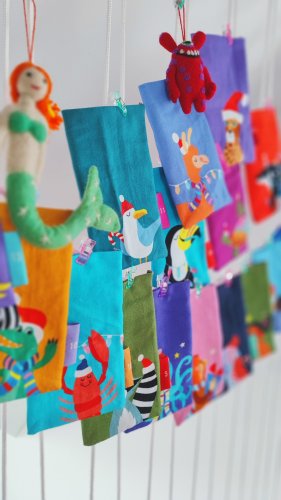 Preview: Bio Canvas - Panel - Advent Calender - Wild Xmas - Hamburger Liebe - Albstoffe