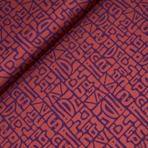 Sportjersey - bi-elastisch matt - Abstract Inca - lila/rot