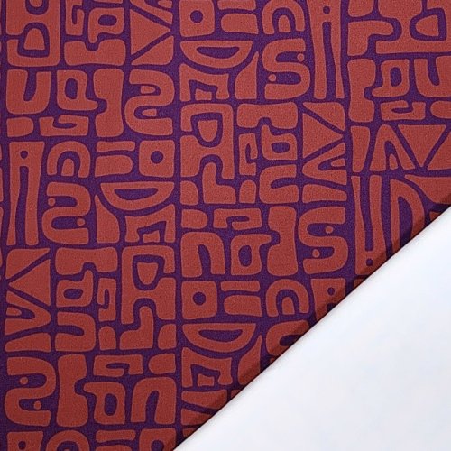Sportjersey - bi-elastisch matt - Abstract Inca - lila/rot