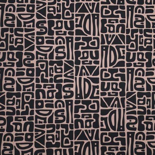 Sportjersey - bi-elastisch matt - Abstract Inca - taupe/black