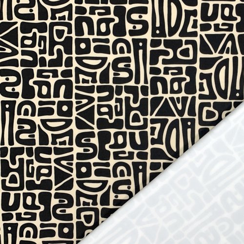 Sportjersey - bi-elastisch matt - Abstract Inca - black/sand