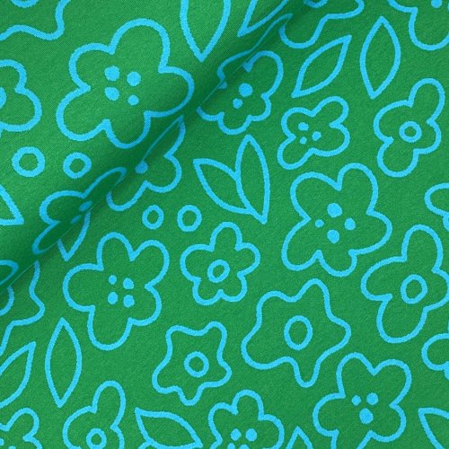 Bio Jacquard Doubleface - June - A83/A16 - grün/türkis - Easy Going - Hamburger Liebe - Albstoffe