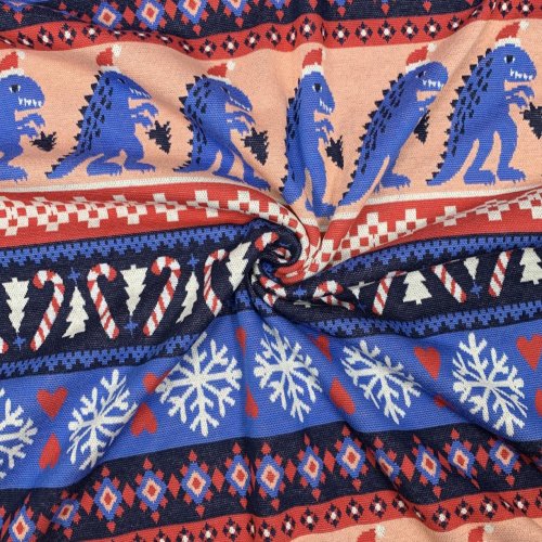 Bio Jacquard - Knitty REXmas - Col. 1 blue navy - REXmas - Hamburger Liebe - Albstoffe