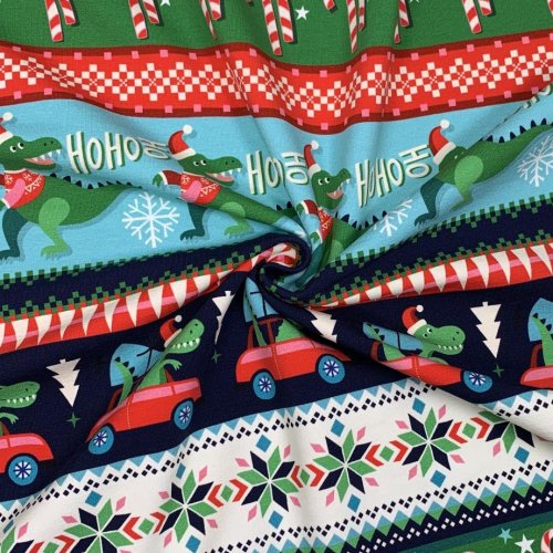 Preview: RESTSTÜCK 1,10m !!! - Bio Jersey - Happy REXmas - Col. 02 - green - REXmas - Hamburger Liebe - Albstoffe