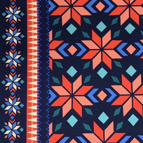 Bio Jersey - T-REX Star - Col. 01 blue navy/red - REXmas - Hamburger Liebe - Albstoffe