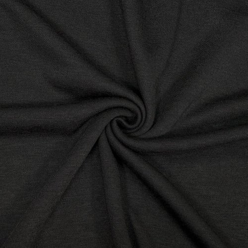 Preview: RESTSTÜCK 1,50m !!! - Viskose Strick Jersey - Merino Touch - uni - black