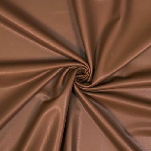 RESTSTÜCK 1,30m !!! - Bekleidungskunstleder - Soft Stretch - brown