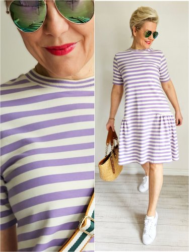 Preview: Bio Ringeljersey - A82/A17 - glicine/meringa - Summer Stripes - Hamburger Liebe - Albstoffe