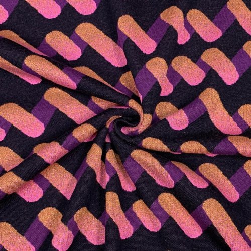 RESTSTÜCK 1,50m !!! - Bio Jacquard - Up and Down - Glitzer Col. 1 - Bling Bling - Hamburger Liebe - Albstoffe