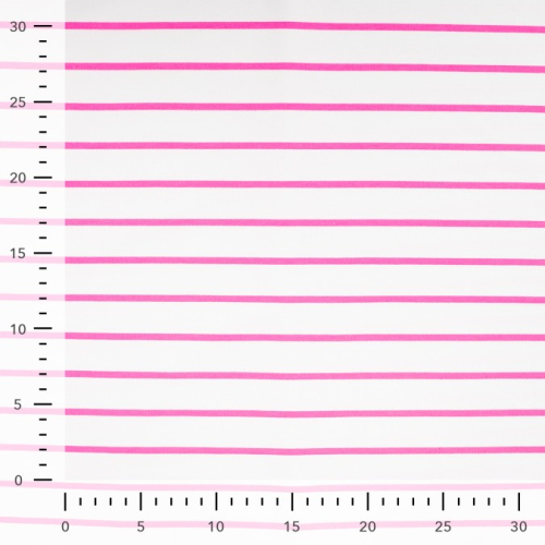 Preview: RESTSTÜCK 0,80m !!! - French Terry - Neon Stripes - neon pink/white