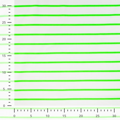 Preview: French Terry - Neon Stripes - neon green/white