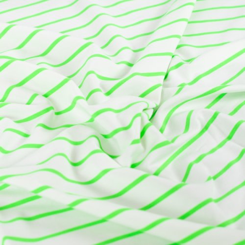 French Terry - Neon Stripes - neon green/white