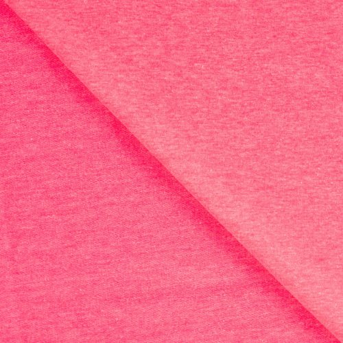 Preview: French Terry - uni - neon pink meliert