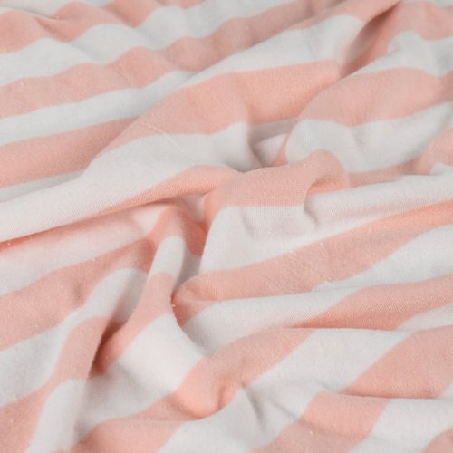 Baumwoll Frottee Terry - Balance Stripes - puder