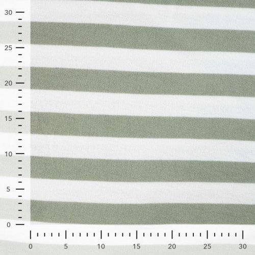 Baumwoll Frottee Terry - Balance Stripes - khaki