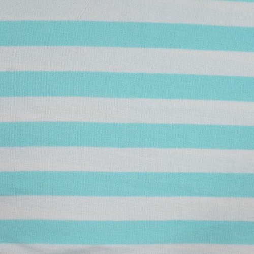 Preview: Baumwoll Frottee Terry - Balance Stripes - türkis