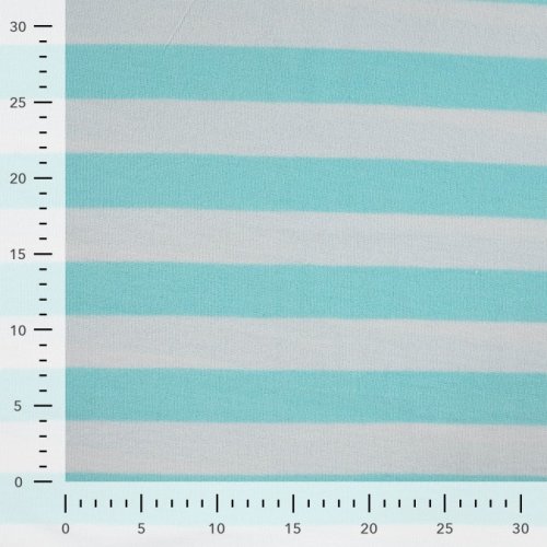 Baumwoll Frottee Terry - Balance Stripes - türkis