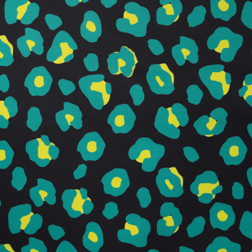 Preview: RESTSTÜCK 1,20m !!! - Softshell - Coloured Leopard - lime