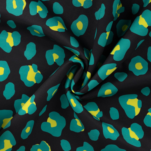 RESTSTÜCK 1,20m !!! - Softshell - Coloured Leopard - lime