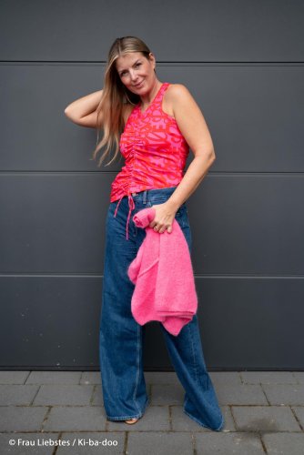 RESTSTÜCK 1,30m !!! - Modal French Terry - Love - rot/pink - Love Collection - Swafing by Kibadoo