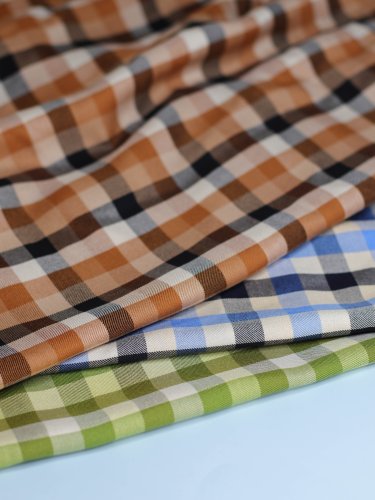 Viskose mit Livaeco™ Fasern - Tino Check - bright blue - meetMilk