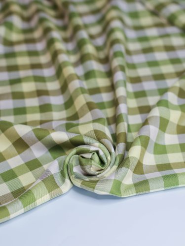 Viskose mit Livaeco™ Fasern - Tino Check - tea green - meetMilk