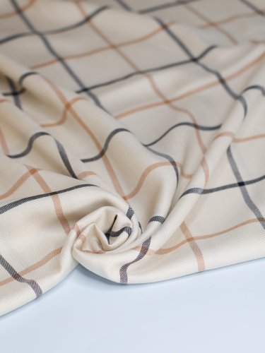 Viskose mit Livaeco™ Fasern - Tino Grid - shell/nougat - meetMilk
